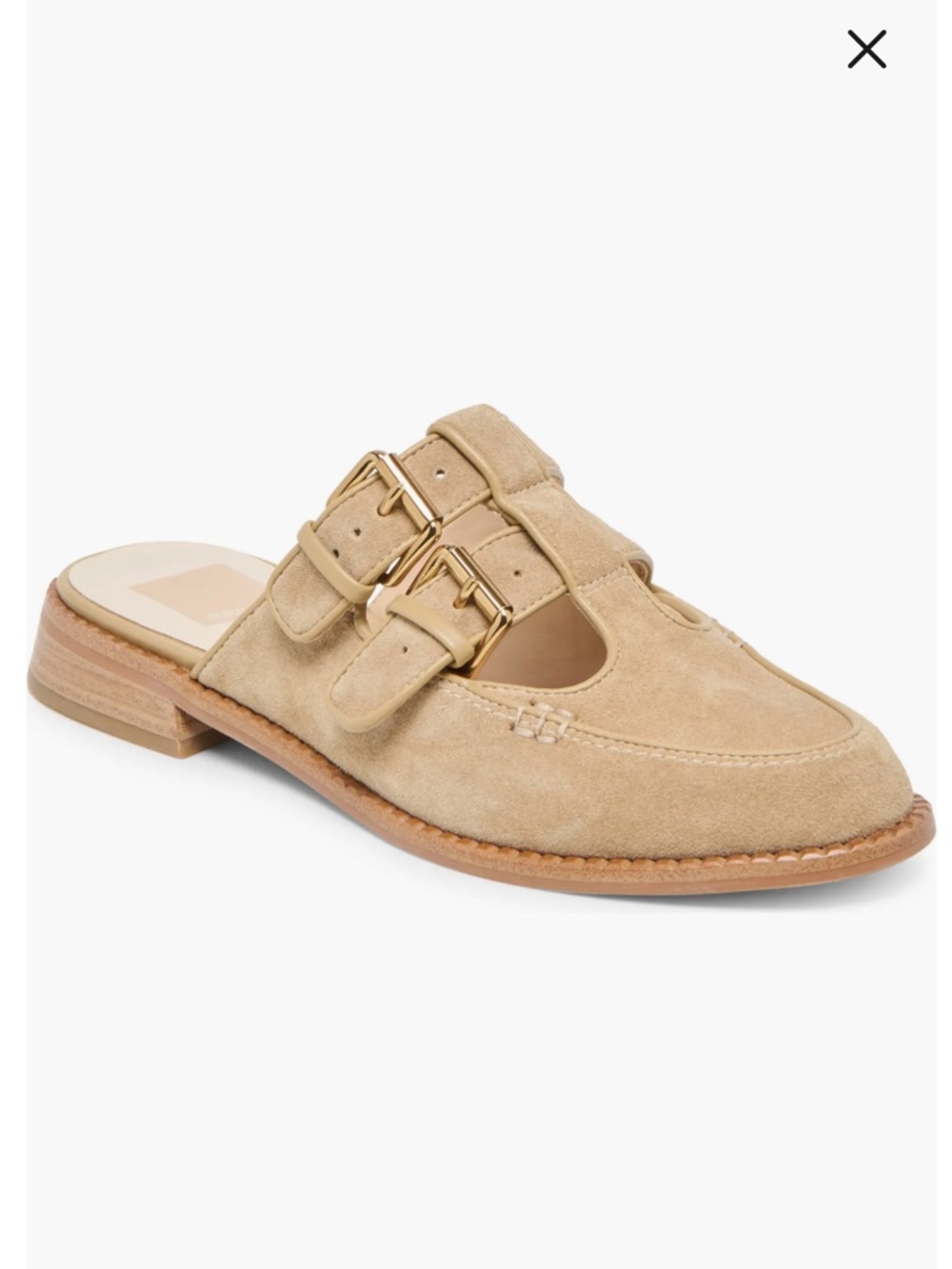 Dolce Vita Haydee Double Buckle Mary Jane Mule - Tan Suede (size 7)
